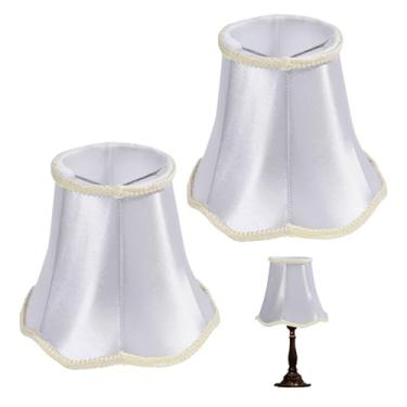 Imagem de CHGCRAFT 2 peças de substituição de clipe de abajur pequeno em cortinas de pano lustre para pingente, mesa, parede e piso, prata, 13,5 x 11,7 cm
