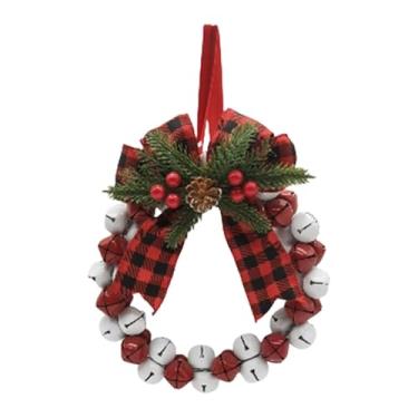 Imagem de CarpNettore Guirlanda de Natal com Sinos, Decoração Natalina, Presente, Clima Festivo, Pequena Guirlanda de Natal para Casamento, Interior, Feriado, Porta de, Style E