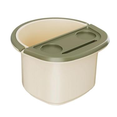 Imagem de oshhni Banheira de Imersão para os Pés, Bacia Multifuncional Portátil para Banho de Pés, Ideal para Casa, Viagens, Camping, Piqueniques e Presentes, Bege