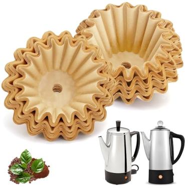 Imagem de Filtros de café para cafeteira compatíveis com coador Elite Gourmet, 200 peças de papel de filtro não branqueado perfurado para Presto 6 xícaras Elite Gourmet 6 xícaras