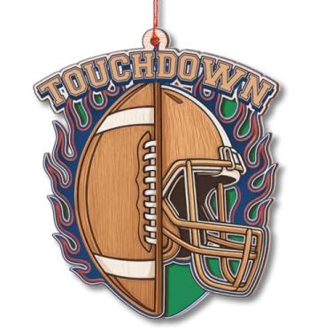 Imagem de Enfeite de futebol, ornamentos esportivos para árvore de Natal, enfeite de futebol para meninos, meninas, adolescentes, presente de lembrança exclusivo para amantes de equipe, jogador, treinador