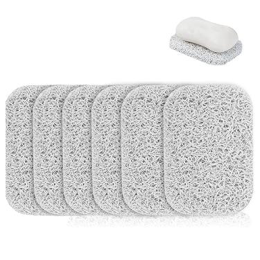 Imagem de 6pcs Esponjas Elevadoras de Sabão Esponja Salvadora para Prato Suporte Sabonetes em Barra Design Multidirecional Drenagem Água e Circulação Ar Mantém o Seco Duradouro Adequado Suprimentos Limpeza Banh