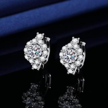 Imagem de Brincos femininos quadrados de zircônia cúbica polida acessório de noiva moderno moderno presentes de amizade para mulheres presentes de Natal dia dos namorados