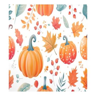 Imagem de Qilmy Capa magnética para lava-louças de abóbora e folhas de Ação de Graças, 58 x 66 cm, capa decorativa de geladeira para porta frontal, adesivo, máquina de lavar, painel de geladeira, decalque para