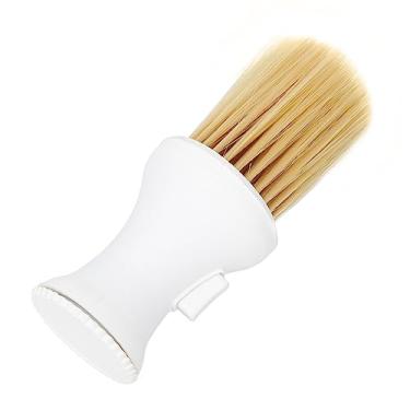 Imagem de Luqeeg Cabeleireiro Cabelo Macio Pescoço Espanador Escova de Armazenamento Em pó para Salão de Beleza Viagem Em Casa Abs Branco 5.7x1.8in (Branco)