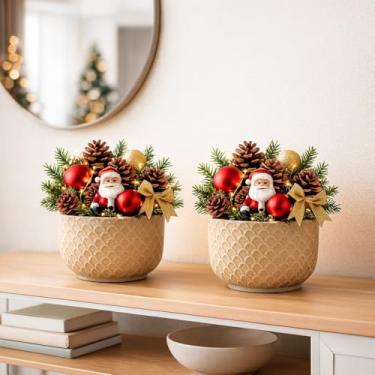 Imagem de Kit 2 Vasos Beta em Polietileno, 3,6L de Capacidade, 18,5 x 12,5 x 15 cm (Calcário)