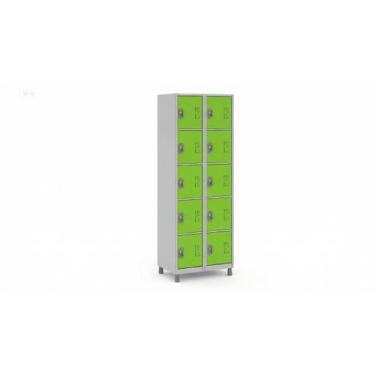 Imagem de Armário 10 Portas Pequenas de Aço para Escritório COR:VERDE - W3, VERD