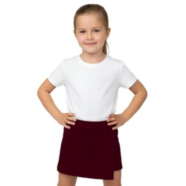 Imagem de Short Saia Infantil Helanca Vinho Tamanho 04