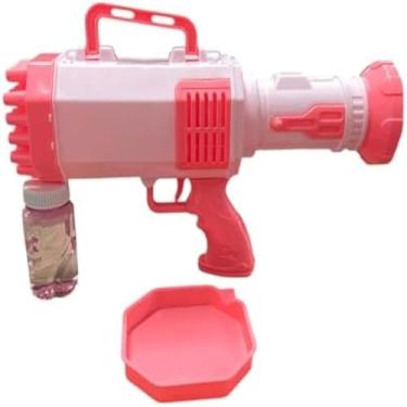 Imagem de Pistola de Bolhas de Sabão com Frasco de Líquido - Brinquedo Infantil para Diversão ao Ar Livre - Kit Completo com Refil Incluso - Cores Sortidas