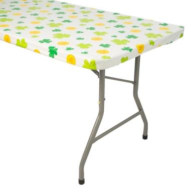 Imagem de Fun Express Toalha de mesa de plástico descartável retangular do trevo do Dia de São Patrício 76,2 cm x 1,8 m