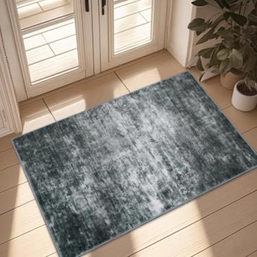 Imagem de WILLSUN Tapetes de área laváveis, tapetes antiderrapantes Boho para entrada, cozinha, banheiro, tapete vintage lavável na máquina, tapete com estampa floral para decoração de casa, tapete adequado