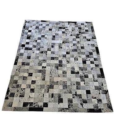 Imagem de Tapete de Couro Natural Premium 3,00 x 2,50m (Cinza Salino Preto)