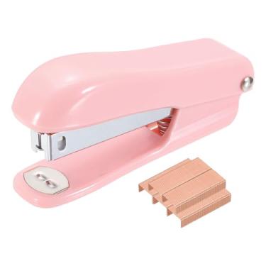 Imagem de PATIKIL Mini grampeador de mesa, pequeno grampeador de escritório fofo com 3000 grampos padrão 26/6, capacidade de 20 folhas para materiais de escritório, relatórios de projetos de artesanato, ouro