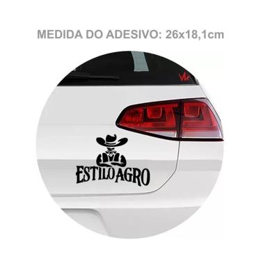 Imagem de Adesivo Estilo Agro Preto Sem Resina Plotado (26x18,1 Cm) Preto
