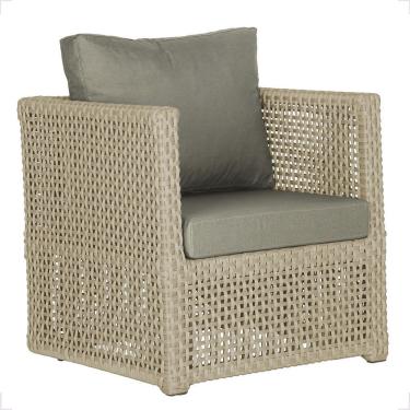 Imagem de 1 Poltrona Madri Alumínio Corda Náutica Estofado 8 Trama Rami