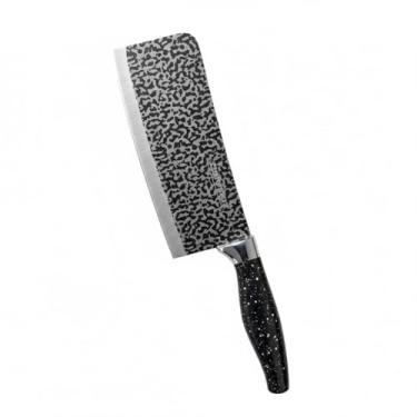 Imagem de Cutelo Profissional 30cm em Aço Inox com Cabo Texturizado Stone, Faca de Corte Preciso para Carnes, Legumes e Churrasco