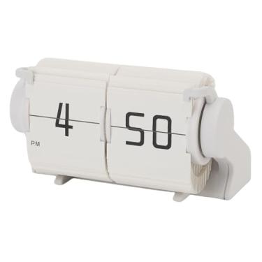 Imagem de AUNMAS Relógio de Calendário Flip Automático, Despertador Digital Vintage Operado por Bateria Com Tela Grande para Decoração de Escritório Doméstico, Relógio Mecânico Flip Down Em Formato de 12