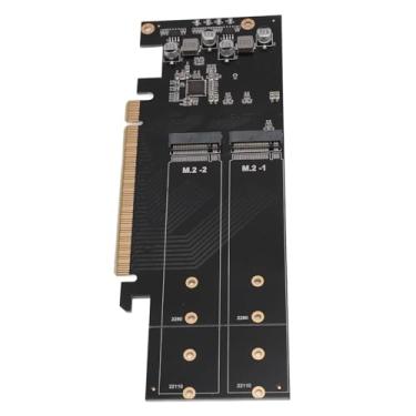 Imagem de Luocute Adaptador Quad M.2 NVMe para PCIe 4.0 X16, Placa Conversora SSD de Alta Velocidade de 4 Portas Com Suporte Suave, para Placas-mãe 10 11 Linuxs OS X Intels PC
