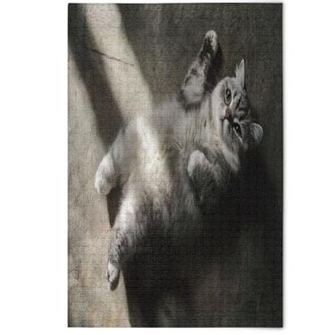 Imagem de Cute Cartoon Cat Kitten Black Jigsaw Puzzles 500 Pieces Adults Animal Print Artwork Fun Art Puzzles Adults Funny Puzzle Game Gifts, 500 Pieces, 20.5" x 14.9"