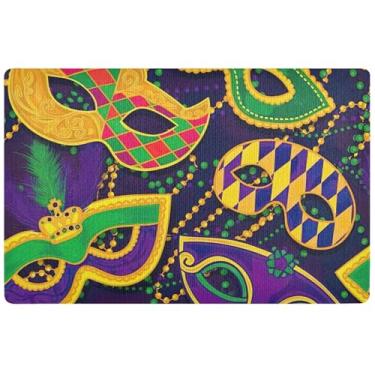 Imagem de TSENQUE Máscaras personalizadas de carnaval tapete de porta de Halloween tapete de boas-vindas absorvente tapete de porta externo para entrada externa tapete de Halloween 81 cm x 50 cm