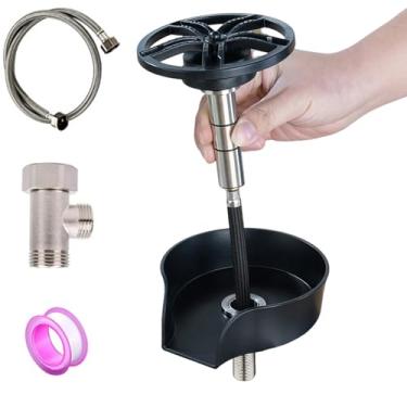 Imagem de Enxaguador de vidro para pia de cozinha, bico giratório de 360 graus tipo removível com design de pulverização extraível, enxágue de vidro de bar, acessórios de pias de cozinha, arruela de copo com