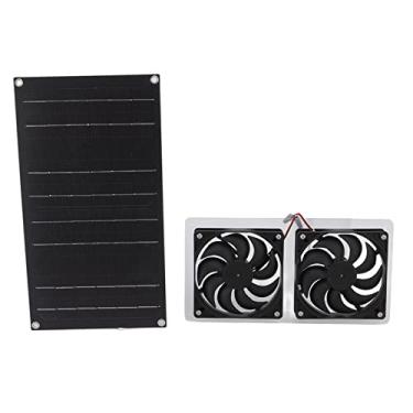 Imagem de Yctze Kit de Ventilador de Painel Solar 100w - Ventiladores Duplos Com Classificação à Prova d'água IP67, Baixo Ruído, Ideal para Estufas, Casas de Estimação e Galinhas