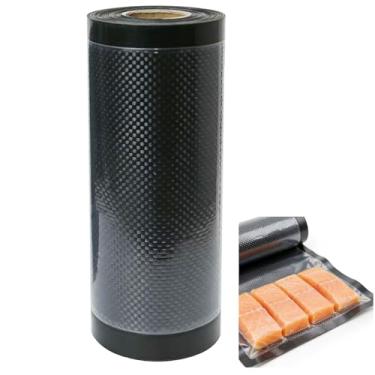 Imagem de Rolos de vedação a vácuo de 28 cm x 127 m, preto, transparente, 5 mm, saco de proteção de alimentos de grau comercial para Sous Vide, preparação de refeições, frescor a longo prazo