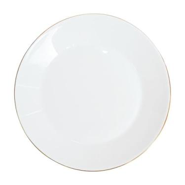 Imagem de Prato de Raso Catarina em Opaline com Fio de Ouro 27cm 1 peça - Hauskraft