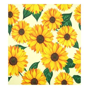 Imagem de CEBUGI Capa de ímã de lava-louças de folhas de girassóis decorativa para lava-louças 58 x 66 cm decalque de painel de geladeira para decoração de cozinha doméstica