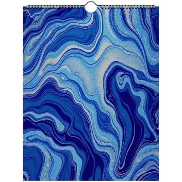 Imagem de Calendário de parede vertical 2026 redemoinhos multicoloridos | 21,6 x 28 cm