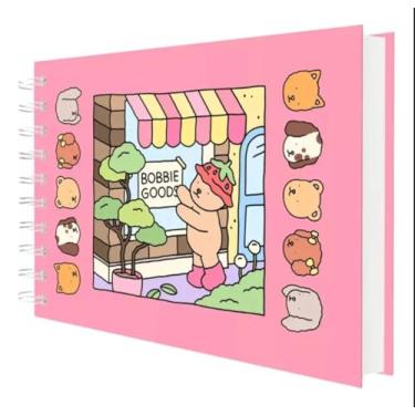 Imagem de Livro de Pintura Espiral com Desenhos Fofos Capa Dura Modelos Diversos