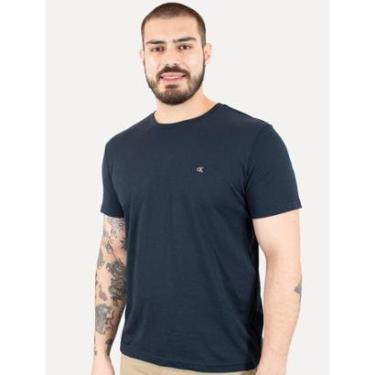 Imagem de Camiseta Calvin Klein Jeans Masculina CK Bordado Peito Azul Marinho-Masculino