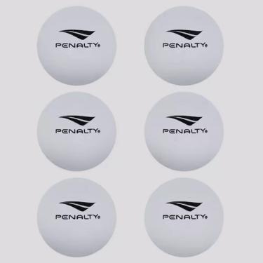 Imagem de Kit C/ 6 Bolas de Tênis de Mesa Penalty Brancas-Unissex
