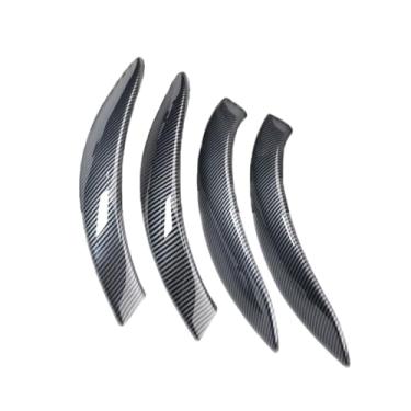 Imagem de 4 unidades da maçaneta do painel da porta interna e tampa de acabamento compatível com BMW Série 3 F30 F31 2013 2014 2015 2016 2017 / GT F34 2014 2015-2017/4 Série 4 dr F36 2015 2016 2017(Carbon)