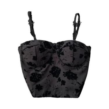 Imagem de Camiseta Regata Feminina Doce Com Alças Finas E Estampa, Top Cropped D