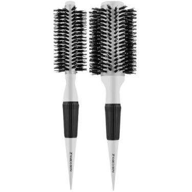 Imagem de Kit 2 Escova De Cabelo Marco Boni Branca Profissional Termica Ceramica