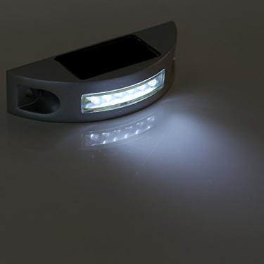Imagem de Mingzhe 6 LED Luz de Entrada de Automóveis Com Energia Solar, Lâmpada Passo Estrada, Construção Alumínio Fundido para Condução Segura à Noite (Branca)