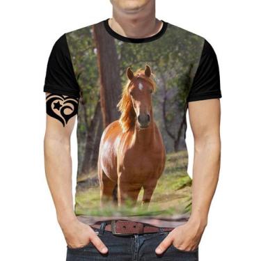 Imagem de Camiseta de Cavalo Masculina Blusa Animal - Alemark, GG