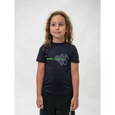 Imagem de Camiseta Dry Cool Infantil Vector Manga Curta Preta - Bravo, 12