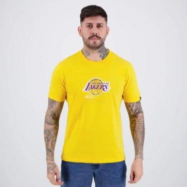 Imagem de CAMISETA MASCULINA NEW ERA LAKERS NBI24TSH039 AMARELA-Masculino