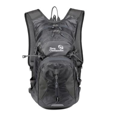 Imagem de CUOFYUNL Mochila de hidratação para bicicleta à prova d'água Mochila de hidratação 20L Mochila para capacete de bicicleta para ciclismo ao ar livre (Cinza)