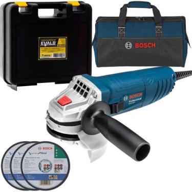 Imagem de Esmerilhadeira Angular 4.1/2 POL 850W com 3 Discos Bolsa BOSCH e Malet
