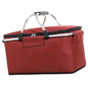 Imagem de SPYMINNPOO Bolsa P Ic N i C Cesta de Piquenique Isolada Dobrável Com Alça Confortável Bolsos de Gelo para Viagens de Acampamento, Sacola de Compras de Tecido Oxford para Piqueniques Ao Ar Livre, (#4)