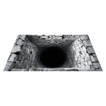 Imagem de Tapete para porta de entrada interna – antiderrapante, fácil de limpar, tapete de entrada com ilusão de orifício 3D, para inauguração de casa, sala de estudo, casa de hóspedes, sofá, dormitório