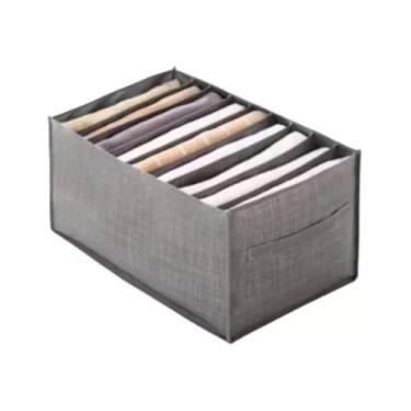 Imagem de Caixa Organizadora De Roupas 9 Divisórias P/Gaveta E Armário