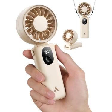 Imagem de Aecooly Ventoinha portátil poderosa | Tempo máximo de resfriamento de 20H | 3 modos flexíveis | 5 velocidades de vento | Display de nível de bateria | Mini bateria pessoal recarregável por USB