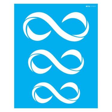 Imagem de Stencil de Acetato para Pintura 20x25 cm OPA - 3181 - Símbolos Infinit
