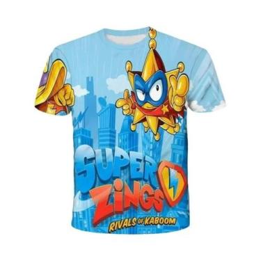 Imagem de Camiseta Infantil De Manga Curta Com Estampa De Anime Super Zings, Est