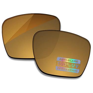 Imagem de Bowyer Lentes de reposição polarizadas para óculos de sol Oakley Sylas OO9448 57 mm - Bronze Mirorr