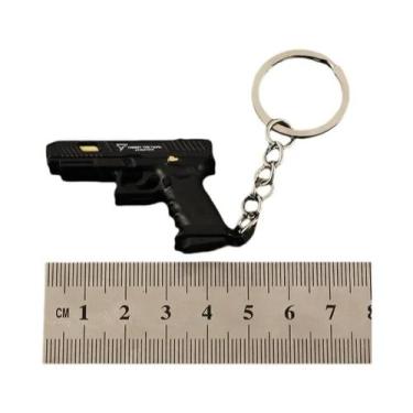 Imagem de Miniatura De Arma Chaveiro 5cm Pingente De Metal Para Crianças Homens 